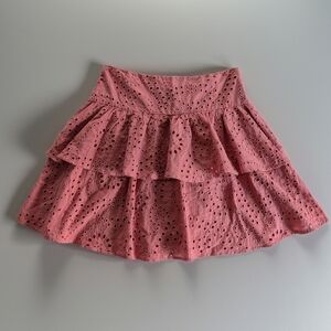 Express Blush Eyelet Mini Skirt